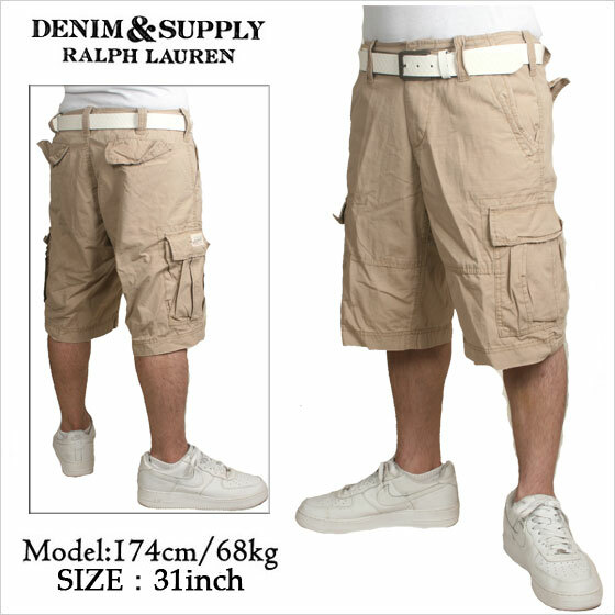 ラルフ ローレン カーゴ ハーフパンツ DENIM & SUPPLY ベージュ カーキ サイズ：29 メンズ 半ズボン 短パン アメージング 服