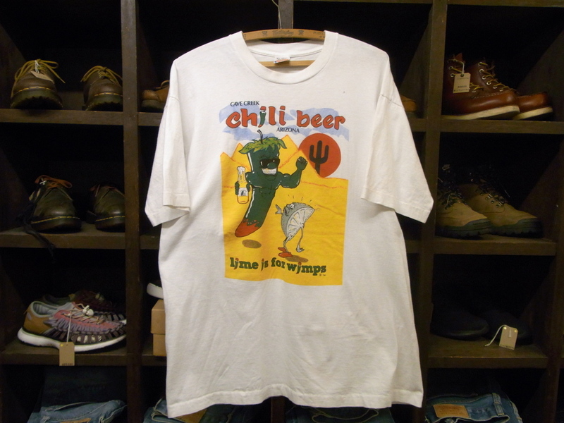 ビッグサイズ 90'S MADE IN USA CHILI BEER T-SHIRT SIZE XL アメリカ製 チリ ビール Tシャツ 半袖 唐辛子 ライム