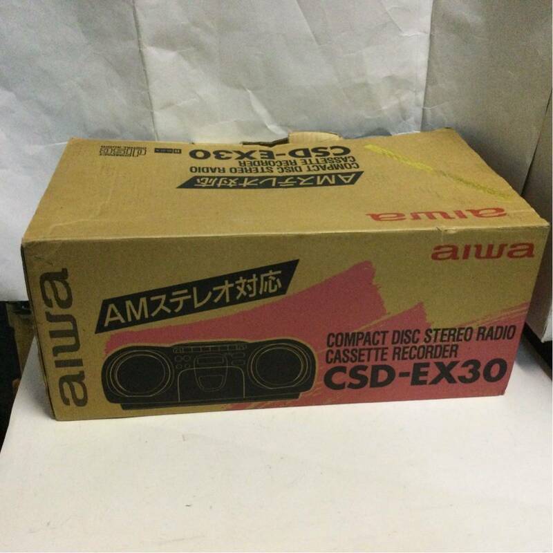 AIWA CDラジカセ CSD-EX30 箱、説明書付き ジャンク アイワ