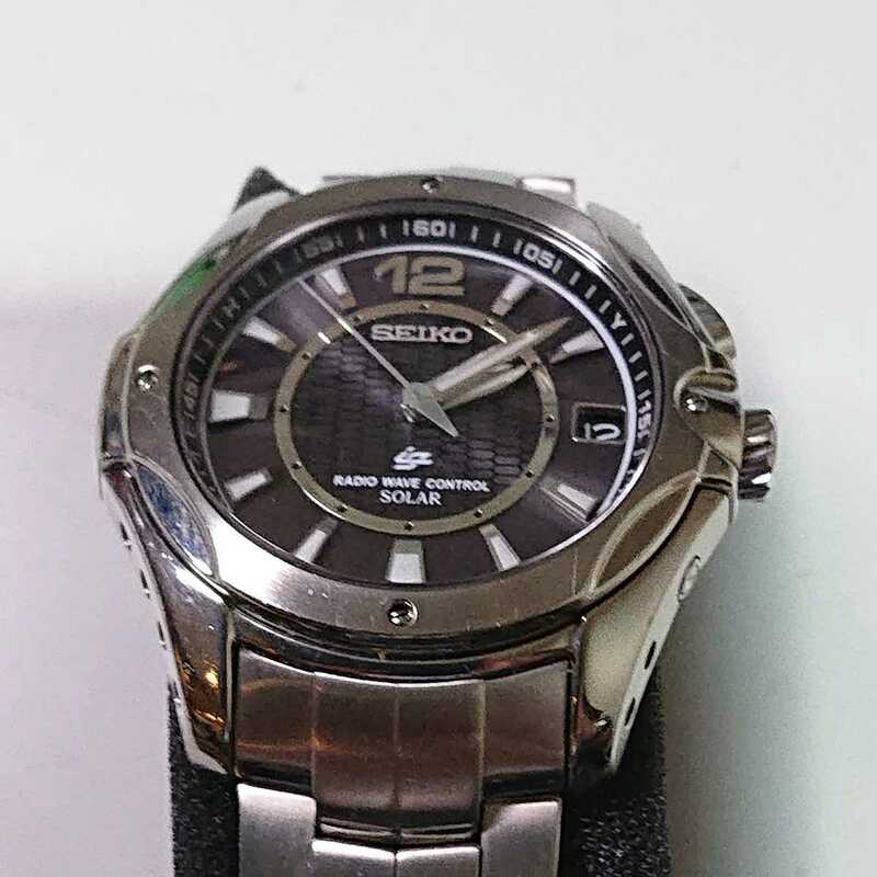 ■品名：セイコー SEIKO メンズ 腕時計 イグニッション ソーラー 電波時計 SBHS003メンテナンス済み