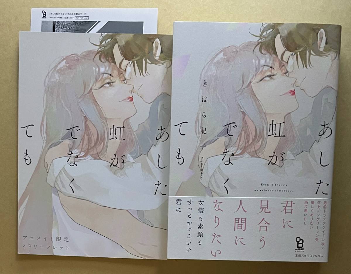 【　あした虹がでなくても　】　きはら記子　リーフレット＋ペーパー付き