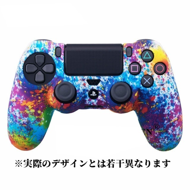 新品 PS4コントローラーカバー シリコン 現代アートc PlayStation artistic ゲーム機 保護 スベリ止め Game controller cover