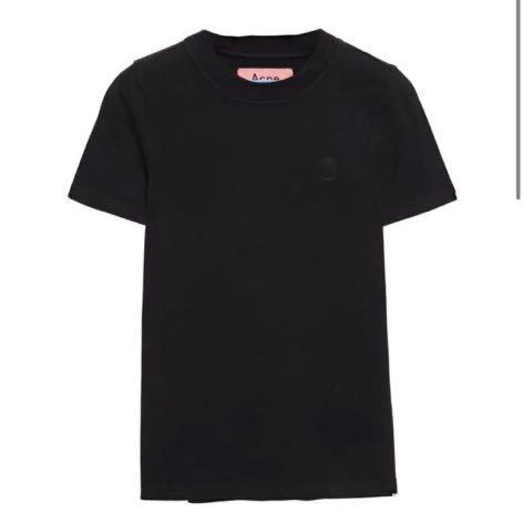 acne acne studios アクネ トップス 半袖Tシャツ Tシャツ 黒 ブラック シンプル XXSサイズ 新品 タグ付き 値下げ
