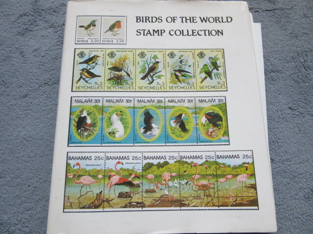 「世界の鳥に関する切手コレクション」39リーフ　大型バインダー収納 郵趣サービス社頒布会　№1057
