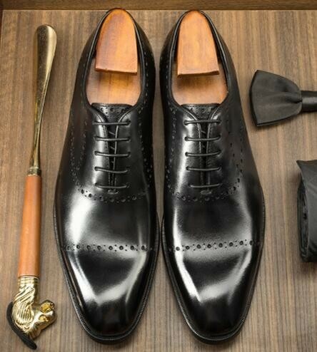 【26.5cm】193-811A新品メンズ 本革 ビジネスシューズ 内羽根 高品質 ブローグシューズ 華やかなスタイル 高級紳士靴