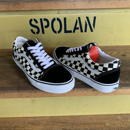 VANS バンズ 【OLD SKOOL】 BLACK/WHITE 黒白チェック 25.0cm 新品正規品 スケシュー オールドスクール