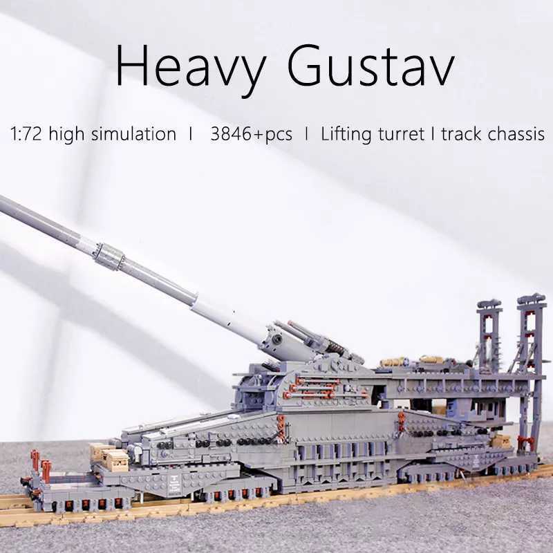 最安値[新作] LEGO互換 ミリタリー グスタフ列車砲 鉄道 ドイツ軍 ギュスターヴ 3846ピース