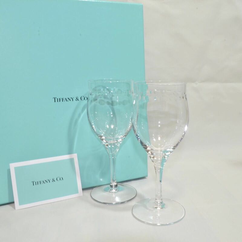 TIFFANY&Co. フローレット ワイングラス フルートグラス 2客セット ガラス　新品未使用