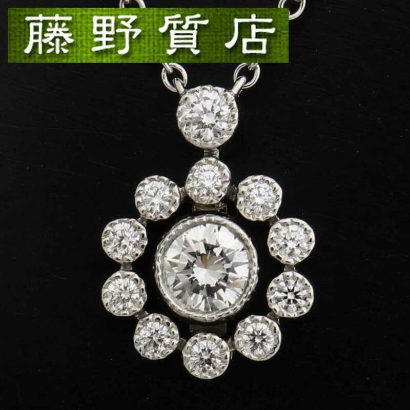 (新品仕上げ)ティファニー TIFFANY エンチャント ダイヤ　ネックレス　PT950 ×ダイヤモンド　12石　8896