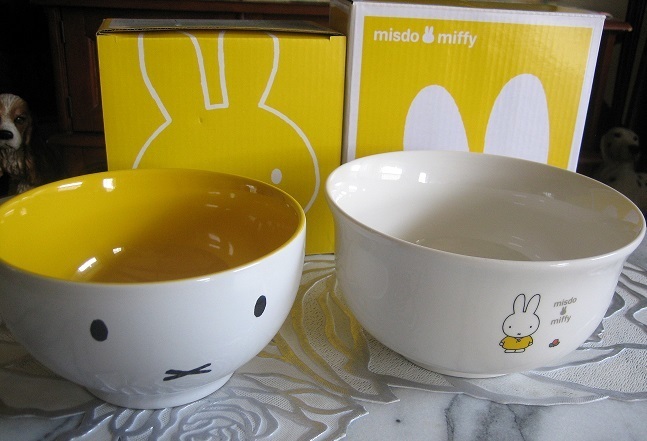 新品　＊　非売品　＊　miffy　どんぶり　２点set　＊　ミスド・ローソン　＊　ミッフィー　＊　ボウル