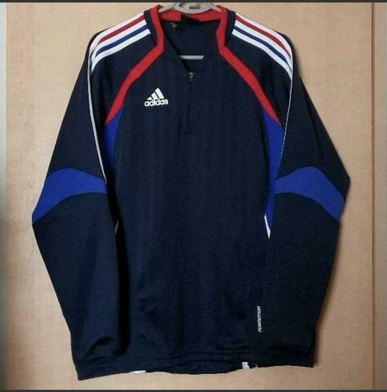 アディダス adidas ハーフジップアップ ジャージ Ｌ used 美品