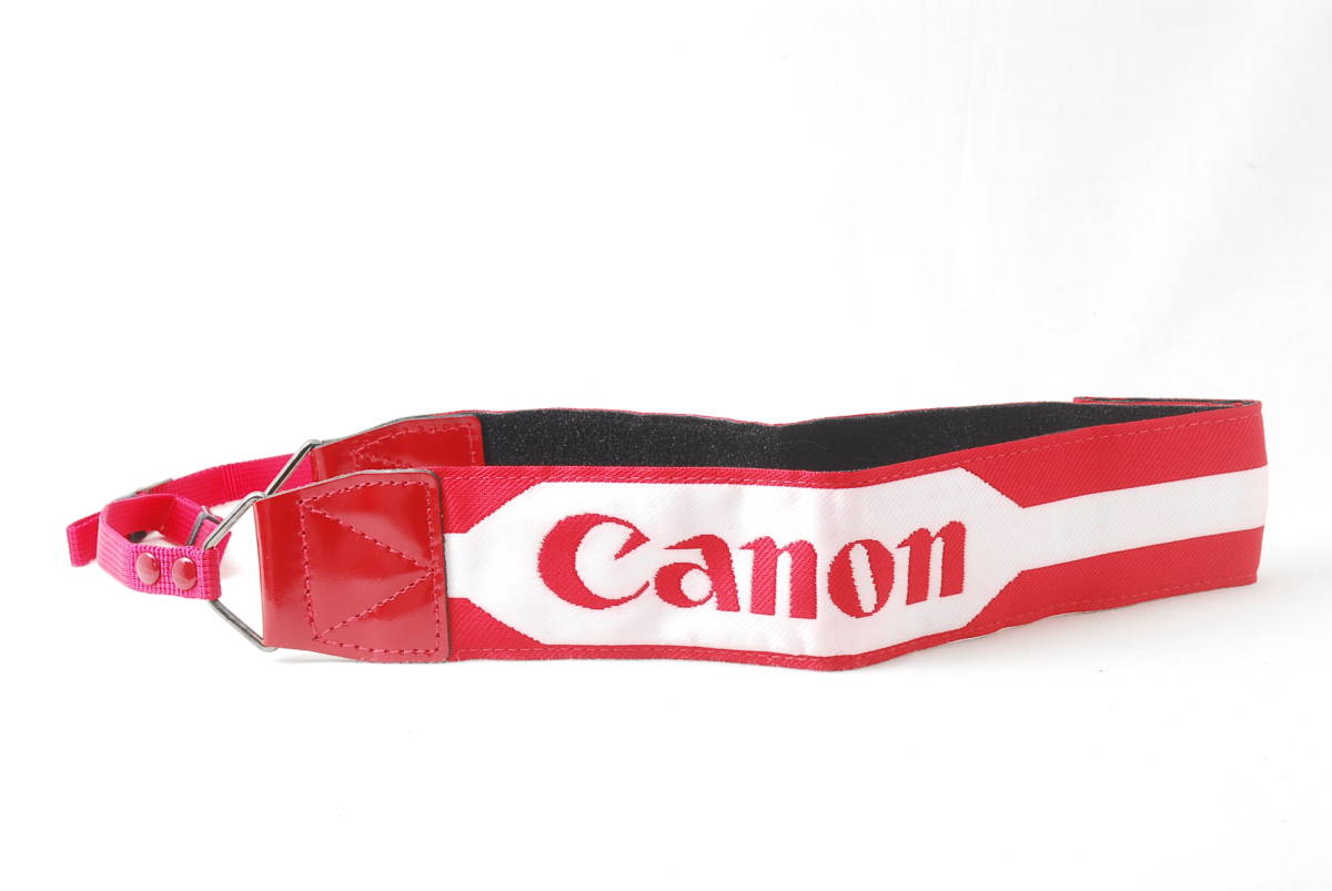 ☆未使用☆Canon キヤノン CPS 紅白 カメラ プロストラップ 赤色×白色 ウルトラワイド ストラップ プロスト 幅太5㎝ 赤白 F-1 ネック☆