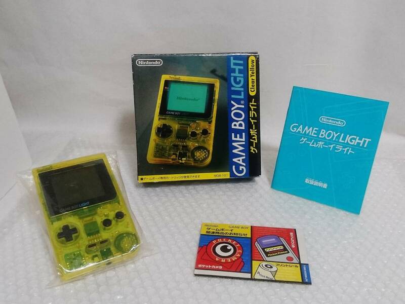 現状品+トイザらス限定品+難あり　Nintendo　GAMEBOY LIGHT　クリアイエロー　MGL-S-SYA　MGB-101　任天堂　ゲームボーイライト