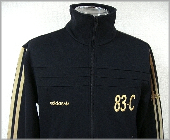 未使用 デッドストック 2007 アディダス オリジナルス adidas 83-C TT トラックトップ ジャージ ブラック 黒金 海外M 日本O [d8-0002]