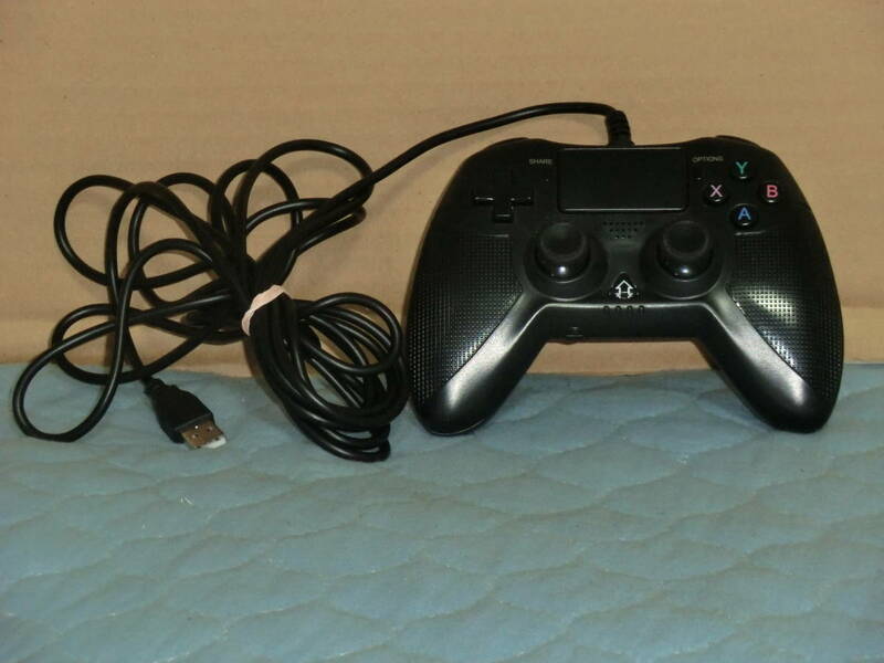 PS4/PS3/PC用　シンプルターボコントローラー 零　ZERO Model ANS-PF069 ブラック