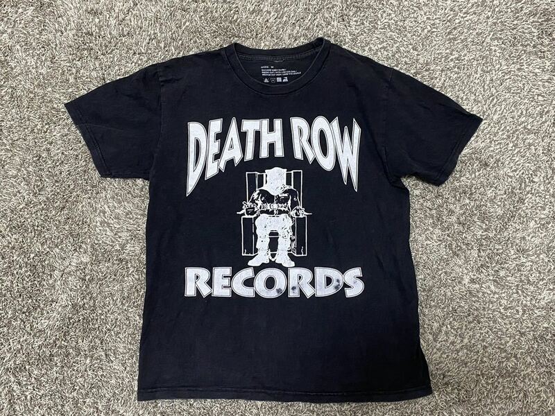 古着 DEATH ROW RECORDS デスロウレコード Tシャツ Mサイズ 黒 ヴィンテージ ヒップホップ HipHop ドクタードレ スヌープドッグ エミネム