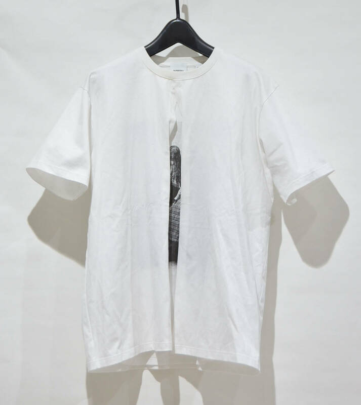BURBERRY バーバリー Victorian portrait print レイヤード フォト Tシャツ 半袖 トップス ホワイト XS Y-26444B