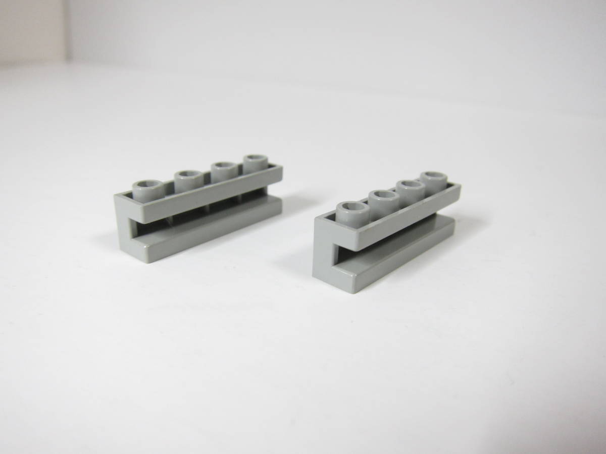 【パーツ-No.320】LEGO 特殊　パーツ 溝入りブロック1×4　旧灰色　２個セット　　◇#2653◇10024◇レゴ◇