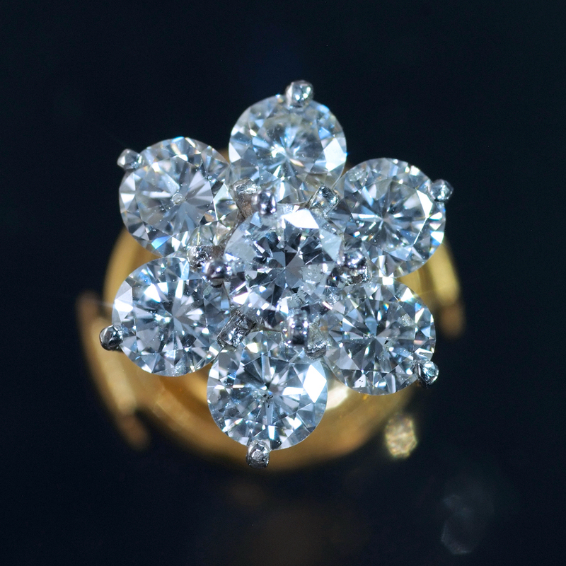 F1916 美しい天然大粒ダイヤモンド１．５０ct 最高級Pt900無垢男女兼用タイピン、ピンブローチ 重量1.77g（留具除く） 幅11.5×10.3mm