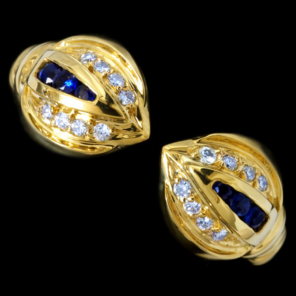 78862-231【Candame】Sapphire 絶品Diamond 18K Ring SPAIN New