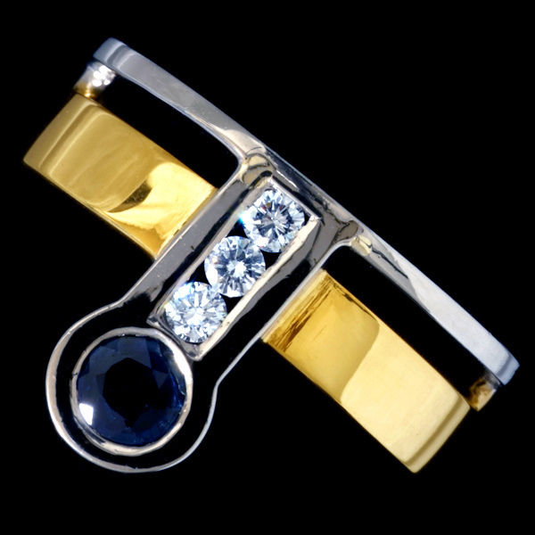 78862-173【EL CANDOR】Sapphire 絶品Diamond 18K/WG Ring SPAIN