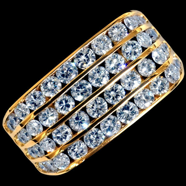 A7373 天然絶品ダイヤモンド１．７０ct 最高級18金無垢ユニセックスリング サイズ15 重さ9.1g 縦幅10.6mm