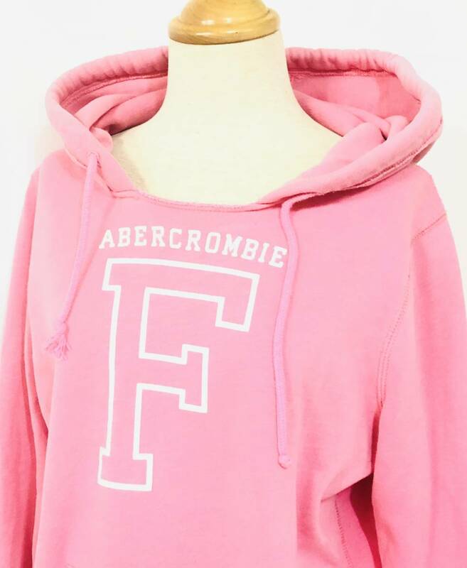 Abercrombie&Fitch（アバクロンビー・アンド・フィッチ)　アバクロ　長そでパーカー　ピンク　レディースL