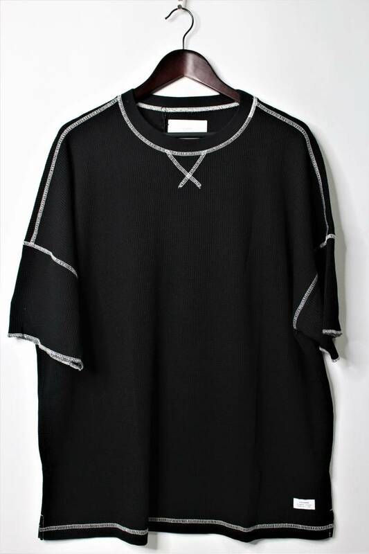 Ｌ 春夏 スペシャル特価！「STAMPD」オーバーサイズ・Ｔシャツ・ブラック無地・超人気ブランド！サイズＬ(50)