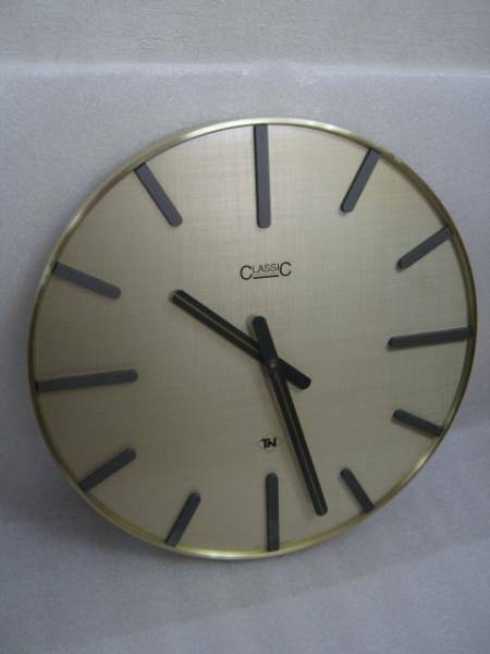 【時計】ドイツ 鉄道時計TN社製 ミニマル デザイン 丸型掛時計