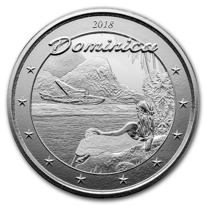 [保証書・カプセル付き] 2018年 (新品) ドミニカ国「ナチュラル島・自然の島」純銀 1オンス 銀貨
