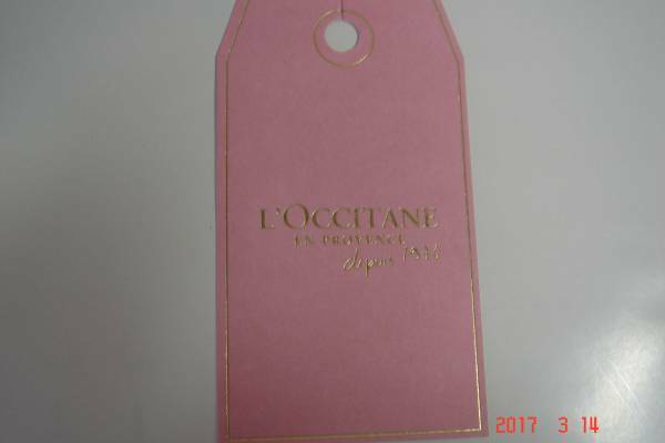 可愛い！新品ロクシタン（L'OCCITANEムエット）紙製・ピンク5枚