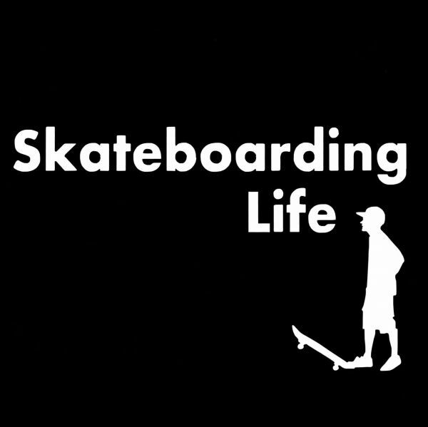 ★千円以上送料0★(10cm)【Skateboarding Life】　スケートボード・スケボー・カー・車用にも、ステッカーDC2