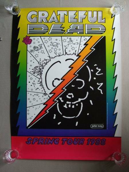 1988年 GRATEFUL DEAD SPRING TOUR POSTER × Peter Max 　グレイトフル・デッド × ピーターマックス ビンテージ　当時物　San Francisco