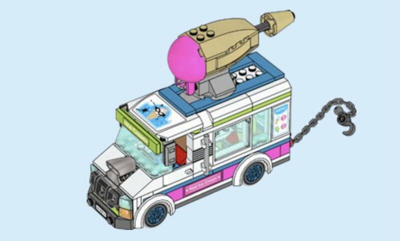 レゴ 60314☆CITY シティ アイスクリームトラックを追え！☆アイスクリームトラックのみ☆ミニフィグ、付属アイテム等無し☆未使用