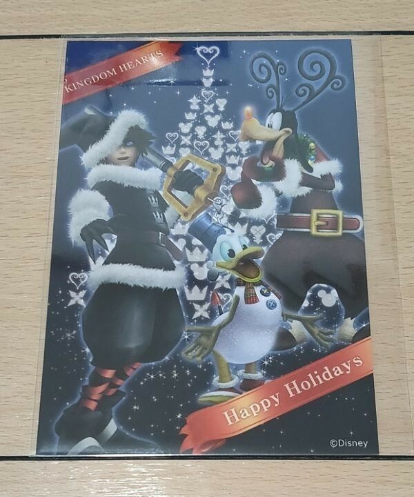 キングダムハーツHD2.5リミックス ポストカード クリスマス ソラ ドナルド グーフォー KINGDOM HEARTS HD 2.5 ReMIX KH SQEX スクエニ