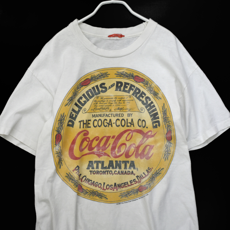 90s usa vintage Coca Cola コカ・コーラ プリント Tシャツ コピーライト シングル アメリカ製 size.L程