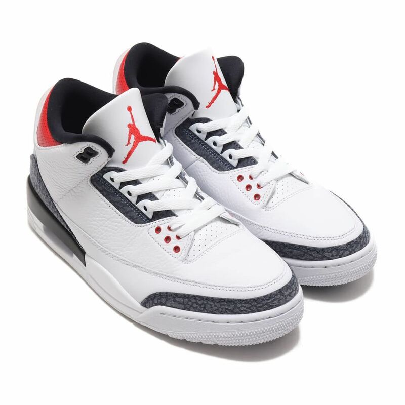 未使用新品 26cm us8 NIKE AIR JORDAN 3 RETRO SE-T ナイキ エア ジョーダン3 レトロ ホワイト ファイヤー レッド カタカナ (CZ6433 100)