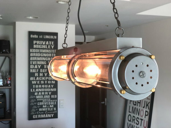 4灯 ペンダントライト （シルバー） 照明 インダストリアル 男前 カフェ ダイニング リビング かっこいい 工業デザイン 無骨 ランプ