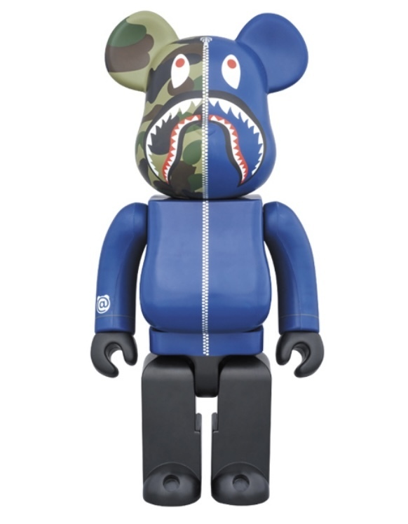 新品 未開封 A BATHING APE BAPE 1st CAMO SHARK BE@RBRICK 400％ NAVY ベアブリック エイプ ベイプ シャーク ネイビー MEDICOM TOY