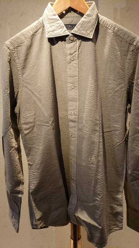 HYDROGEN シアサッカーシャツ定価34000円 正規輸入品、未使用、保管品 サイズLグレー