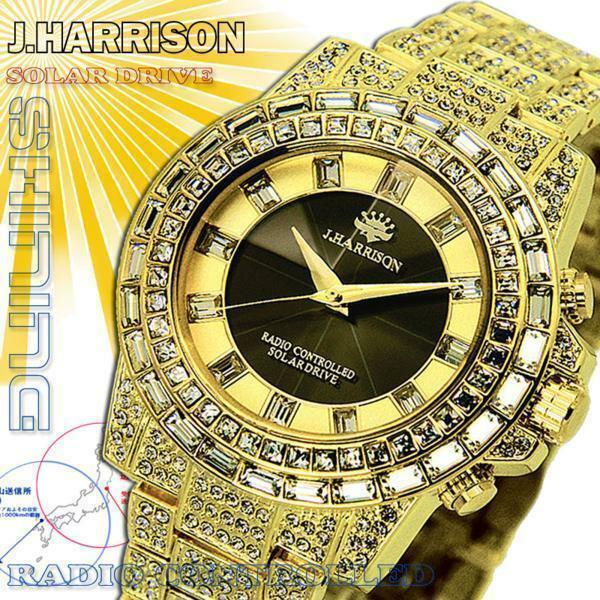 送料無料 電波腕時計 シャニング ソーラー JH-025GB J.HARRISON/ジョンハリソン