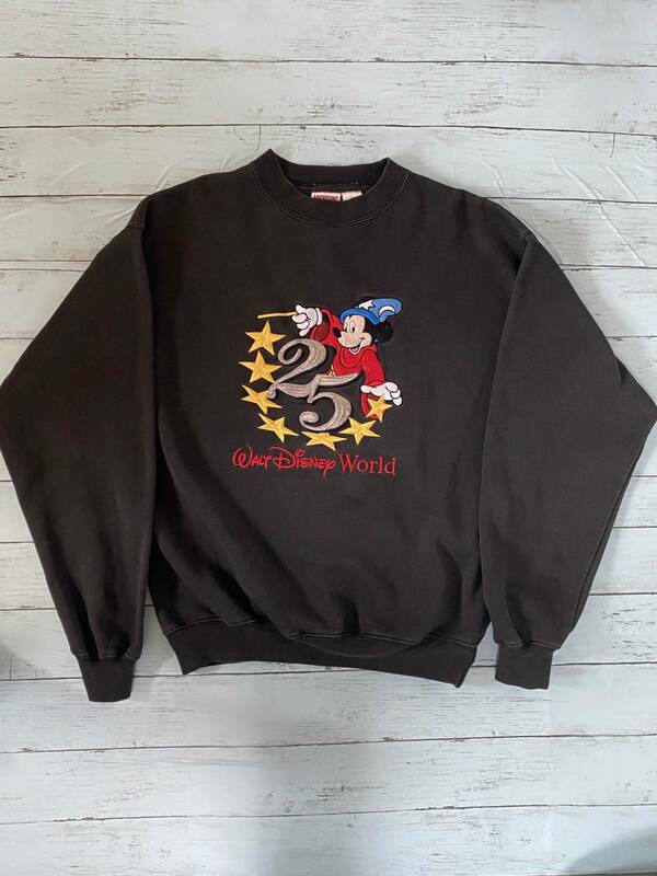 ディズニーワールド 25周年 記念 トレーナー スウェット Walt Disney World ミッキーマウス 刺繍