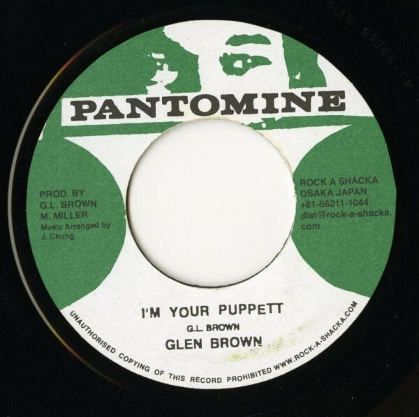 Slaving Riddim：7インチ Glen Brown／I'm Your Puppett Tommy McCook／Music From South Side【Rock A Shacka】ROOTS 45RPM.