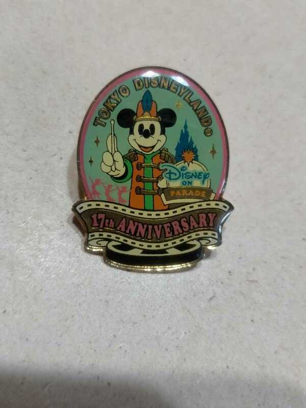 送料無料 東京ディズニーランド 17周年 ディズニーオンパレード ピンズ ピンバッジ アニバーサリー 17th 　Anniversary ミッキーマウス