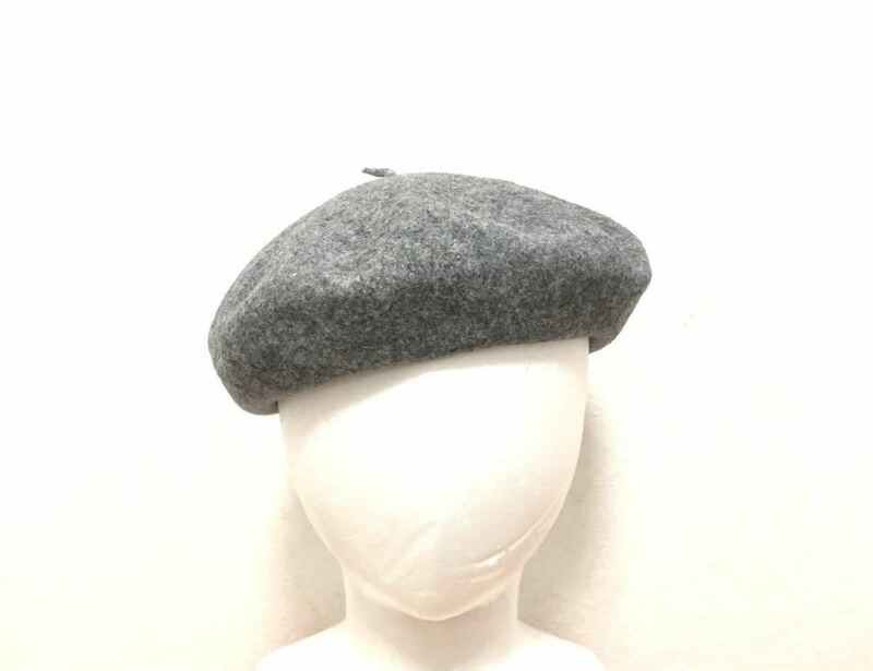 KANGOL ベレー帽 英国製 グレー ウール MADE IN ENGLAND カンゴール 帽子 無地 イギリス製