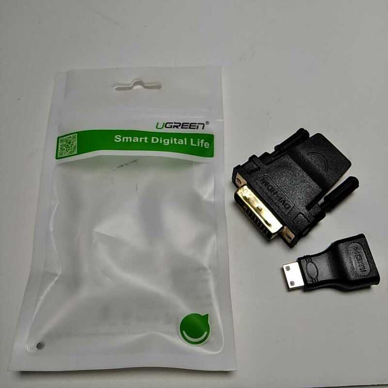 E 変換アダプター UGREEN 20124HDMI DVI 変換アダプタ オス-メス DVI-D 24+1 双方向伝送 1080P 金メッキ (DVI-D 24+1) ★送料無料★