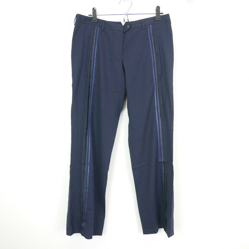 Neil Barrett ニール バレット WOMEN TROUSER レディース ボトムス トラウザー ウール ラインパンツ NAVY 40