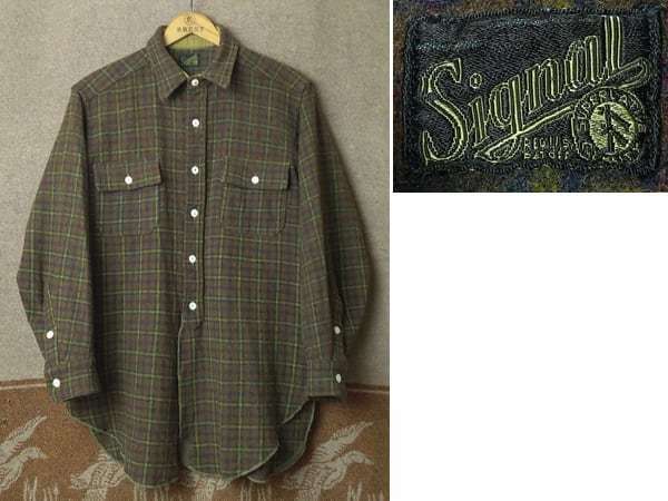 シグナル 【Signal】 20s30s Plaid Wool Work Shirt / 20年代 30年代 ウール シャツ ワーク チェック ビンテージ ヴィンテージ 1910s40s