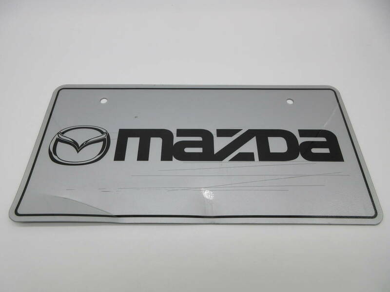 マツダ 旧MAZDA ロゴ ディーラー 新車 展示用 非売品 ナンバープレート マスコットプレート　デミオ アクセラ アテンザ RX-8