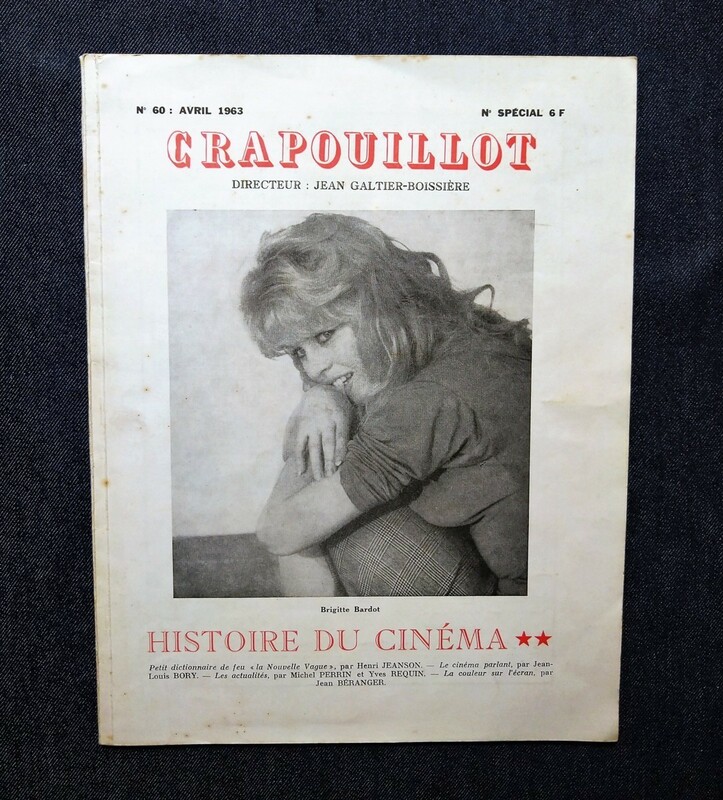 ブリジット・バルドー 表紙 1963年 フランス Crapouillot 映画特集 洋書 ヌーヴェルヴァーグ/ジャン・リュック・ゴダール/ジャンヌ・モロー